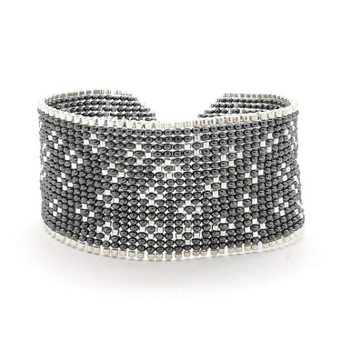 Brazalete Telar Plata Grueso Miniflor Acerina
